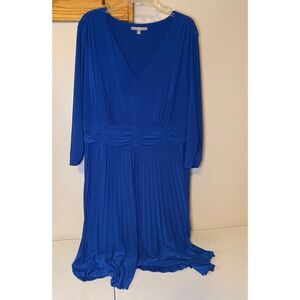 Womens NY Collection Blue Dress 18 EUC